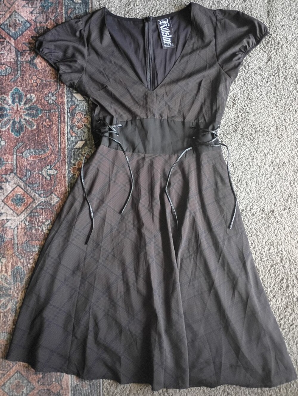 Killstar Sheer Black Corset-Waist Dress